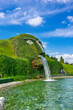 View of the fountain in the Swarovski park in Innsbruck