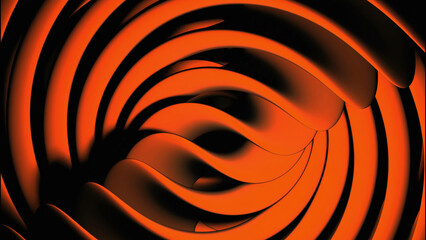 Aufkleber - Blue and orange swirling lines. Design. Swirled colored lines made in 3d format.