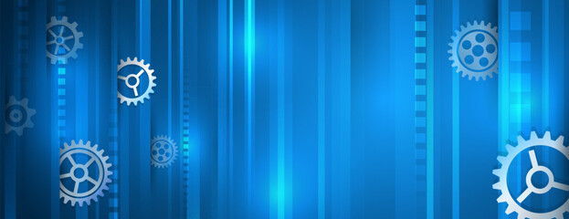 Aufkleber - futuristic high-tech motion design. business and industry internet banner. the mechanism consisting 