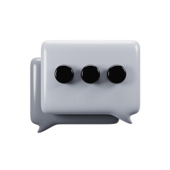 Poster - General user interface icon concept. 3d rendering bubble chat icon