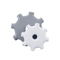 Aufkleber - general user interface icon concept. 3d rendering setting icon