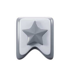 Aufkleber - general user interface icon concept. 3d rendering bookmark icon