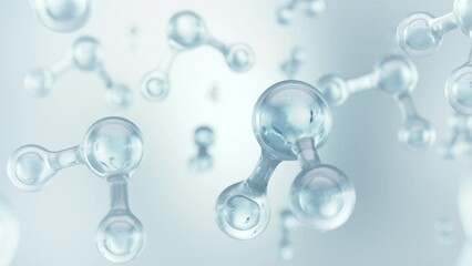 Wall Mural - HO2 hydroperoxyl radical molecule, Model of Hydrogen molecule background, 3d animation.