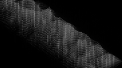 Poster - Black background with sprayed glitter. Design. Orange and white radiance scattering and drawing patterns in abstraction.