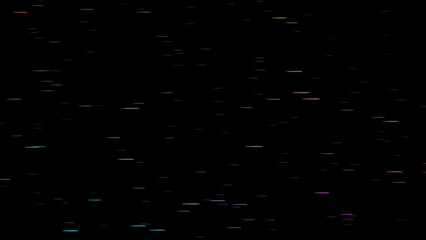 Poster - Black background with rain of glitter. Design. Light small parts of brilliance crumbling in different directions in abstraction.