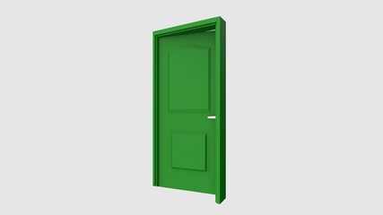 Sticker - isolated door illustration 3d rendering