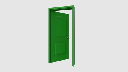 Sticker - isolated door illustration 3d rendering