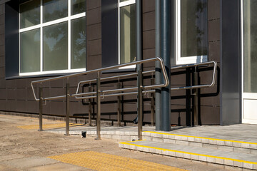 Ramp for wheelchairs on a newly renovated building