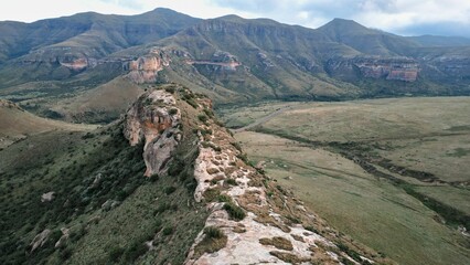 Sticker - The Maluti Mountains in the Drakensberg near Clarens, Free State, South Africa.