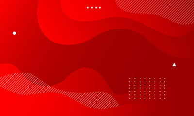 Red abstract background. Fluid shapes composition. Eps10 vector