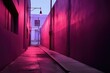 Red and Purple Street Minimalism in a negative artistic space. Visual abstract metaphor. Geometric shapes with gradients.