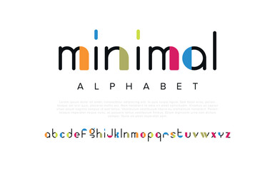 Wall Mural - Minimal Crypto colorful stylish small alphabet letter logo design.