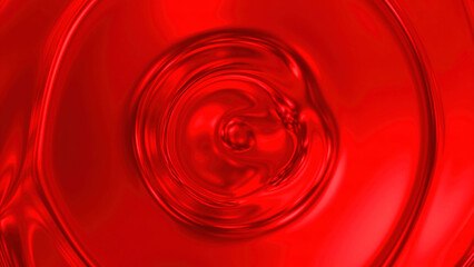 Poster - Waves on liquid surface from droplets. Design. Circular pulsations on surface of metallic 3d liquid. Circular waves propagate on surface of liquid