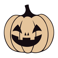 Sticker - halloween pumpkin laughing