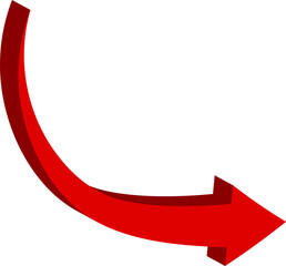 Poster - Red arrow icon indicating different direction. A set icons isolated on a white background for website banners ads and design elements.