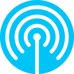 Poster - Free wi fi icon. Connection zone wifi vector symbol. Radio waves signal.