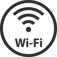 Poster - Free wi fi icon. Connection zone wifi vector symbol. Radio waves signal.