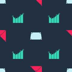 Poster - Set Angle bisector of a triangle, Acute trapezoid shape and Graph, schedule, chart, diagram on seamless pattern. Vector