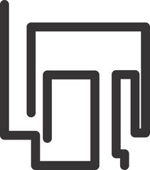 Fototapete - computer screen icon black and white 
