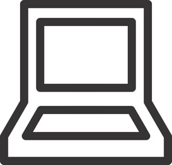 Fototapete - computer screen icon black and white 