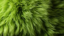 A Tuft Of Vibrant Green Fur Glows In The Light, Inviting Viewers To Touch Its Softness And Experience Its Cozy Comfort