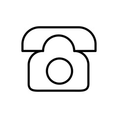 Poster - telephone line icon, old phone outline, linear illustration on white background..eps