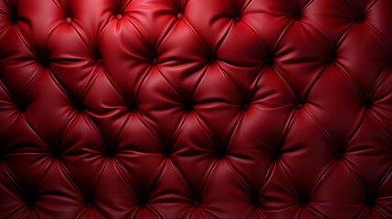 Wall Mural - This vibrant red leather upholstered sofa of chair provide a luxurious, inviting atmosphere to any indoor space