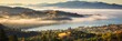 Panoramic View of San Francisco Bay Area and Countryside from Mount Tamalpais, Marin County, California, US