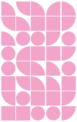 Poster - abstract geometric background with circles, squares, rectangles and lines
