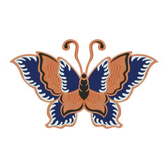 Wall Mural - Javanese butterfly icon vector image illustration