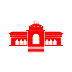 Sticker - A vector illustration of a Badrinath Dham temple