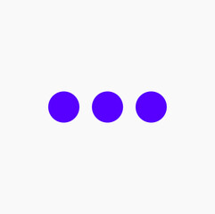 Poster - Vector of three purple dots on one line