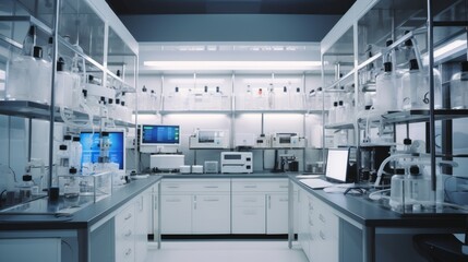 Wall Mural - empty laboratory of modern scientific research,