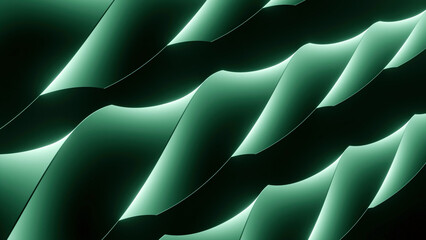 Poster - Background with moving metal spirals. Design. Swirling lines move in space. Spirals move in 3D space