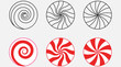 red white peppermint Christmas candies icon