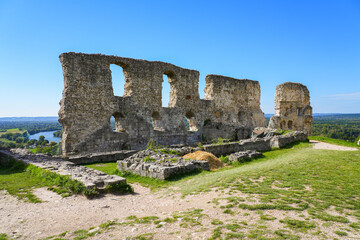 Wall Mural - Ruins of Château Gaillard, a French medieval castle overlooking the River Seine built in Normandy by Richard the Lionheart, King of England and feudal Duke of Normandy in the 12th Century