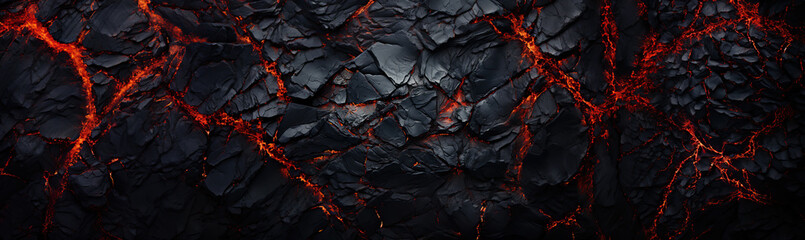 Wall Mural - abstract background of extinct lava with red gaps.