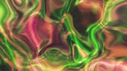 Poster - Green background with magic dust. Motion. Small illuminated particles flying in different directions in abstraction.
