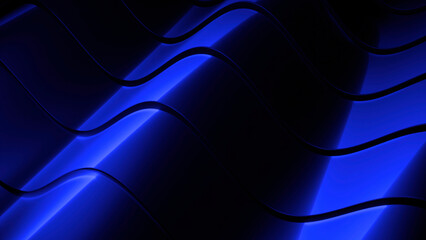Poster - Blue and purple background. Design. A bright background made in 2d format with iron strips that move.