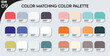 Logo design Color matching color palette - 09, Fashion Trend Color guide palette, An example of a color palette vector. Forecast of the future .HEX code palette for fashion designers, fashion business