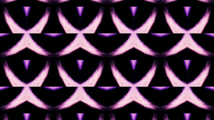 Poster - Blue and purple patterns. Motion. Bright patterns like a play of light and a kaleidoscope effect made in 3D format.