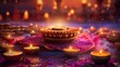 Diwali celebration candle photo, generated by AI