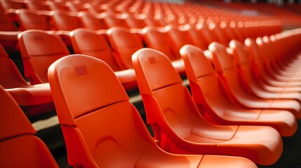 Empty row seats of stadium 