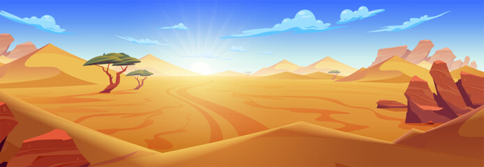 Wall Mural - Desert Dawning Horizontal Composition