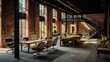 A beautifully renovated old factory transformed into a modern co-working space