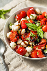 Canvas Print - Organic Healthy Caprese Salad with Mozzarella