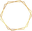 © Akari - Golden geometric frames ,gold leaf paper texture photo frame, Vector design decoration pattern style.vintage and modern design.