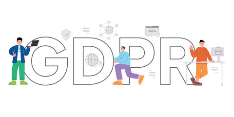 Poster - GDPR General data protection regulation Europe legal privacy policy