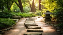 A Tranquil Zen Path Leading To A Tranquil Meditation Spot