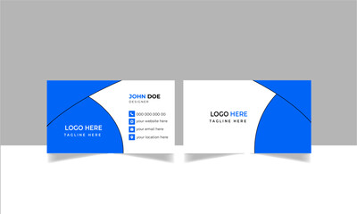 Wall Mural - Business card, Modern Business Card, Personal Visiting card Vector for print, Creative and Clean Business Card Template, Portrait and landscape orientation